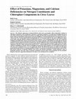 Research paper thumbnail of Effect of Potassium, Magnesium, and Calcium Deficiencies on Nitrogen Constituents and Chloroplast Components in Citrus Leaves