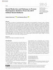 Research paper thumbnail of Social Media Use and Pathways to Protest Participation: Evidence From the 2019 Chilean Social Outburst