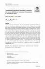 Research paper thumbnail of Transplanting institutional innovation: comparing the success of NGOs and missionary Protestantism in sub-Saharan Africa