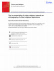 Research paper thumbnail of The im-materiality of urban religion: towards an ethnography of urban religious aspirations