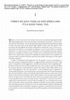 Research paper thumbnail of There's no such thing as hate speech and it's a good thing, too