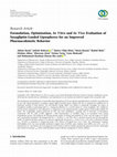 Research paper thumbnail of Formulation, Optimization, In Vitro and In Vivo Evaluation of Saxagliptin-Loaded Lipospheres for an Improved Pharmacokinetic Behavior