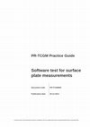 Research paper thumbnail of Software test for surface plate measurements