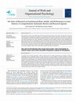 Research paper thumbnail of Ten Years of Research on Psychosocial Risks, Health, and Performance in Latin America: A comprehensive Systematic Review and Research Agenda