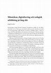 Research paper thumbnail of Människan, digitalisering och teologisk utbildning på lång sikt