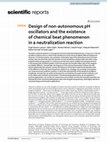 Research paper thumbnail of Design of non-autonomous pH oscillators and the existence of chemical beat phenomenon in a neutralization reaction