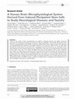 Research paper thumbnail of A human brain microphysiological system derived from induced pluripotent stem cells to study neurological diseases and toxicity