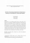 Research paper thumbnail of The Effects of Nanotechnology Implementation in Manufacturing on Production Costs and Employment: An Input-Output Simulation