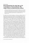 Research paper thumbnail of Reconceptualizing the Axial Age as the re-emergence of transcendence: Why religio-cultural entrepreneurship matters