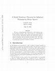 Research paper thumbnail of A Model Existence Theorem for Infinitary Formulas in Metric Spaces