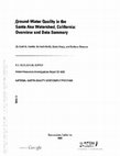 Research paper thumbnail of Ground-water quality in the Santa Ana Watershed, California: Overview and data summary