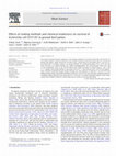 Research paper thumbnail of Effects of cooking methods and chemical tenderizers on survival of Escherichia coli O157:H7 in ground beef patties