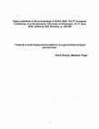 Research paper thumbnail of Towards a Multi-measurement Platform of e-Government Projects and Services