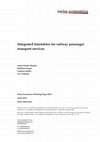 Research paper thumbnail of Integrated Timetables for Railway Passenger Transport Services