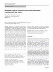 Research paper thumbnail of Readability analysis of internet-based patient information regarding skull base tumors