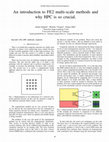 Research paper thumbnail of An introduction to FE2 multi-scale methods and why HPC is so crucial