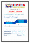 Research paper thumbnail of Physics Investigatory project- Bernoulli's Theorem