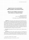 Research paper thumbnail of Brentano on Scientific Philosophy and Positivism