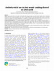 Research paper thumbnail of Antimicrobial uv curable wood coatings based on citric acid