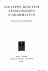 Research paper thumbnail of Giuseppe Rigutini lessicografo e grammatico [frontespizio e indice]