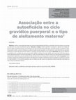 Research paper thumbnail of Associação entre a autoeficácia no ciclo gravídico puerperal e o tipo de aleitamento materno