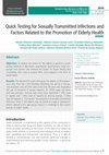 Research paper thumbnail of Quick testing for sexually transmitted infections and factors related to the promotion of elderly health