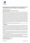 Research paper thumbnail of Female Education in Senior High Schools in Gomoa West District of the Central Region of Ghana: the Perspective of the Female Students