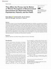 Research paper thumbnail of They Affect the Person, but for Better or Worse? Perceptions of Electroceutical Interventions for Depression Among Psychiatrists, Patients, and the Public