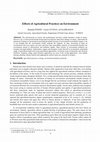 Research paper thumbnail of Effects of Agricultural Practices on Environment