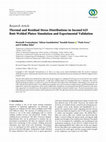 Research paper thumbnail of Thermal and Residual Stress Distributions in Inconel 625 Butt-Welded Plates: Simulation and Experimental Validation