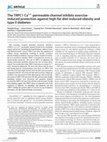 Research paper thumbnail of The TRPC1 Ca2+-permeable channel inhibits exercise-induced protection against high-fat diet-induced obesity and type II diabetes