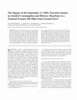 Research paper thumbnail of The impact of the September 11, 2001, terrorist attacks on alcohol consumption and distress: reactions to a national trauma 300 miles from Ground Zero