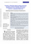 Research paper thumbnail of Propofol or Thiopental sodium in patients undergoing reproductive assisted technologies: Differences in hemodynamic recovery and outcome of oocyte retrieval: A randomized clinical trial