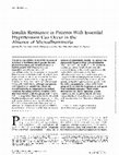 Research paper thumbnail of Insulin resistance in patients with essential hypertension can occur in the absence of microalbuminuria