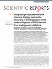 Research paper thumbnail of Integrating computational and chemical biology tools in the discovery of antiangiogenic small molecule ligands of FGF2 derived from endogenous inhibitors