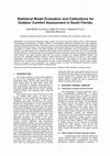 Research paper thumbnail of Statistical model evaluation and calibrations for outdoor comfort assessment in South Florida