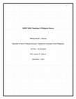 Research paper thumbnail of Assessment Paper on the "Philippine Society and Revolution"