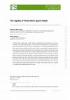 Research paper thumbnail of The rigidity of three flavor quark matter