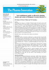 Research paper thumbnail of Turf establishment quality as affected by planting density and variety of Doobgrass (Cynodon dactylon L