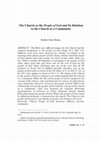 Research paper thumbnail of The Church as the People of God and Its Relation to the Church as a Community