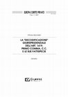 Research paper thumbnail of La "decodificazione" giurisprudenziale dell'art. 1419, primo comma, c.c. e le sue fattispecie