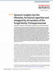 Research paper thumbnail of Genomic insights into the lifestyles, functional capacities and oleagenicity of members of the fungal family Trichosporonaceae