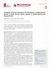 Research paper thumbnail of Complete Genome Sequence of Enterobacter xiangfangensis Pb204, a South African Strain Capable of Synthesizing Gold Nanoparticles