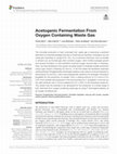 Research paper thumbnail of Acetogenic Fermentation From Oxygen Containing Waste Gas