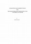 Research paper thumbnail of Collection Management Policy for the Arab World Documentation Unit