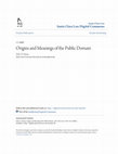 Research paper thumbnail of Origins and Meanings of the Public Domain