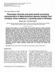 Research paper thumbnail of Phenotypic diversity and plant growth promoting characteristics of Mesorhizobium species isolated from chickpea ( Cicer arietinum L.) growing areas of Ethiopia