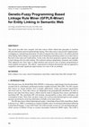 Research paper thumbnail of Genetic-Fuzzy Programming Based Linkage Rule Miner (GFPLR-Miner) for Entity Linking in Semantic Web