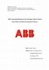 Research paper thumbnail of ABB’s Internationalization in the Emerging Chinese Market : Entry Mode and Market Development Progress