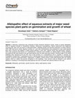 Research paper thumbnail of Allelopathic effect of aqueous extracts of major weed species plant parts on germination and growth of wheat